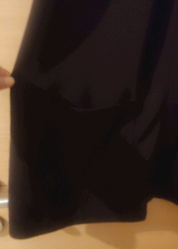 Siyah Kadın Midi Uzun Kollu Salaş Ceket - Görsel 2