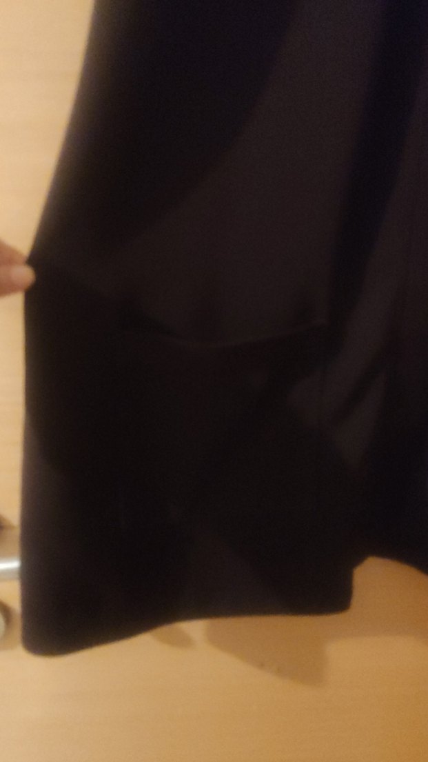 Siyah Kadın Midi Uzun Kollu Salaş Ceket - Görsel 2