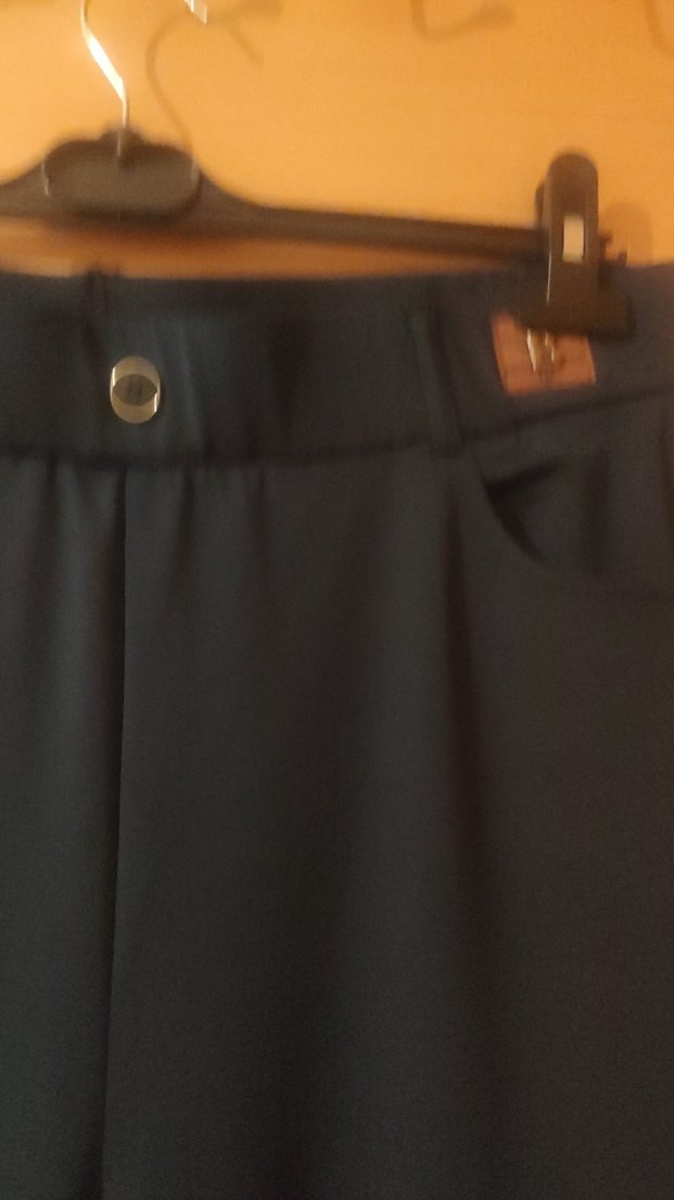 Kadın Siyah Kemerli penye Pantolon - Görsel 2