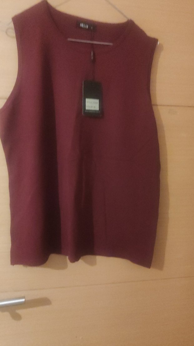 Düğmeli Bordo İşlemeli Kadın Hırka takim - Görsel 3