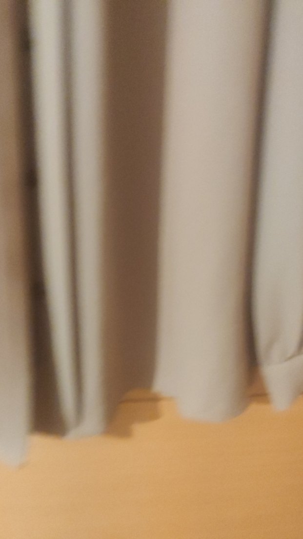 Bej Düğmeli Kadın Bluz, Uzun Kollu, Rahat Kesim - Görsel 3