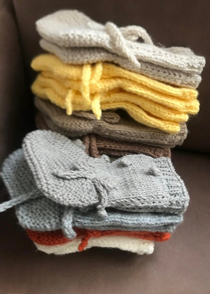 Bebek Kışlık Patik el örgüsü - Görsel 2
