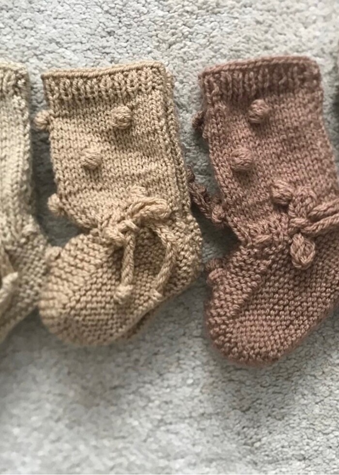 Bebek Kışlık Patik el örgüsü - Görsel 3