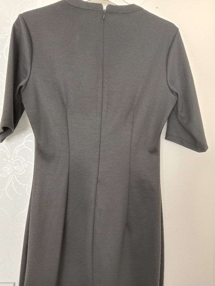 Siyah Midi Elbise - Görsel 2