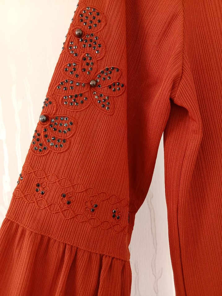 Püsküllü Nakışlı Bohem Kadın Bluz - Görsel 3