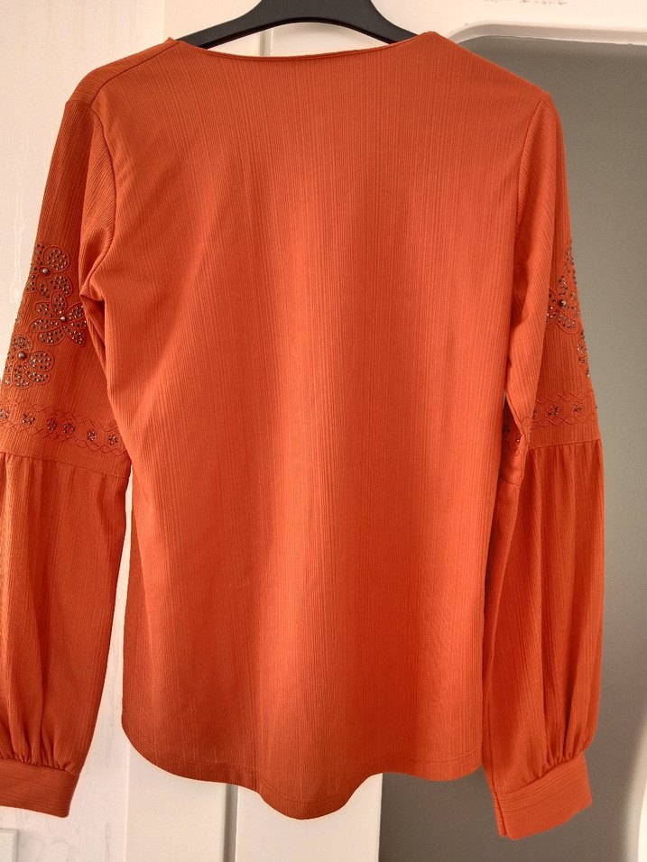 Püsküllü Nakışlı Bohem Kadın Bluz - Görsel 4