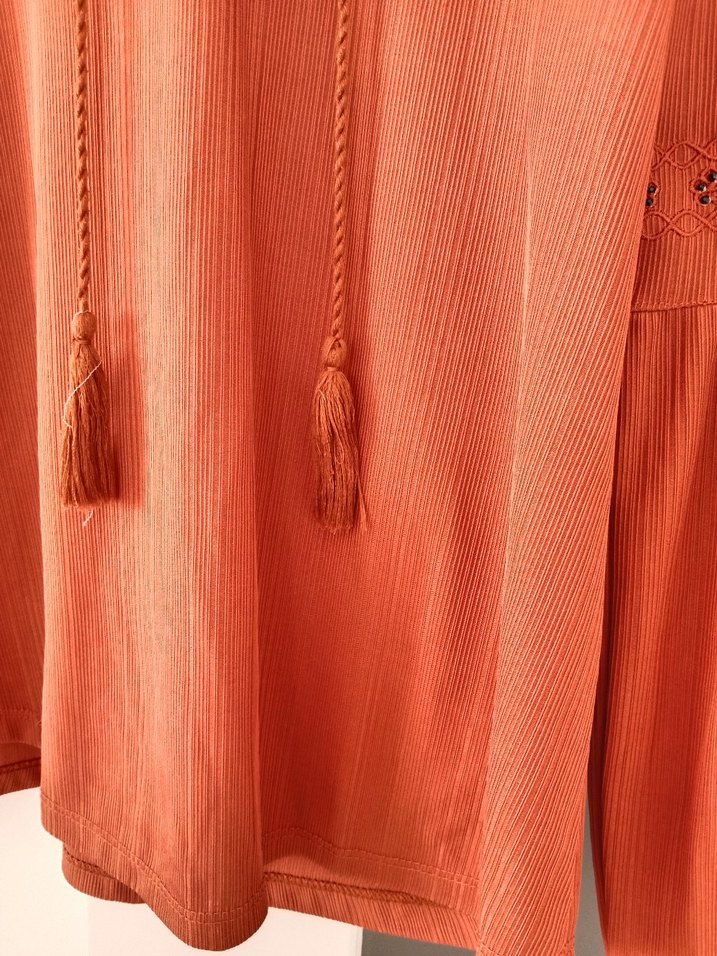 Püsküllü Nakışlı Bohem Kadın Bluz - Görsel 5