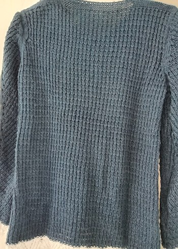 İnci Detaylı Lacivert Bohem Örgü Kazak - Görsel 5