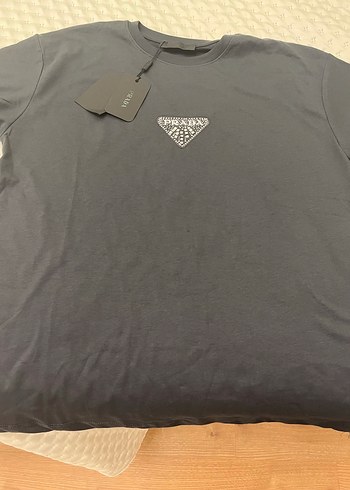 l Beden Prada Siyah Mini Loose Fit Tişört