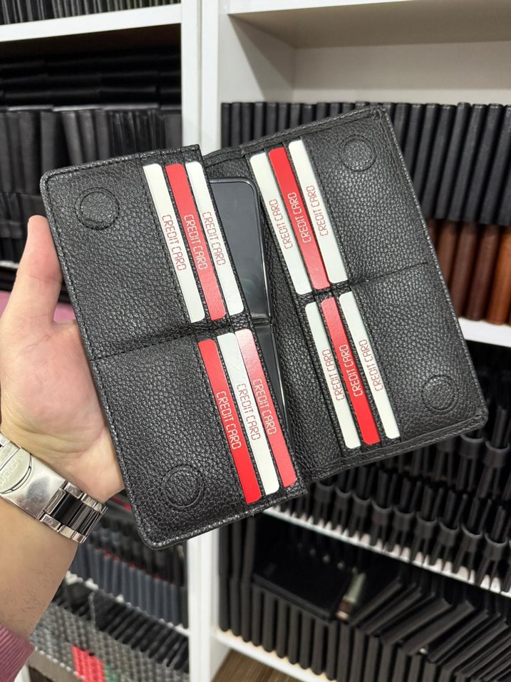 kılasik vegan deri telefonluklu cüzdan - Görsel 3