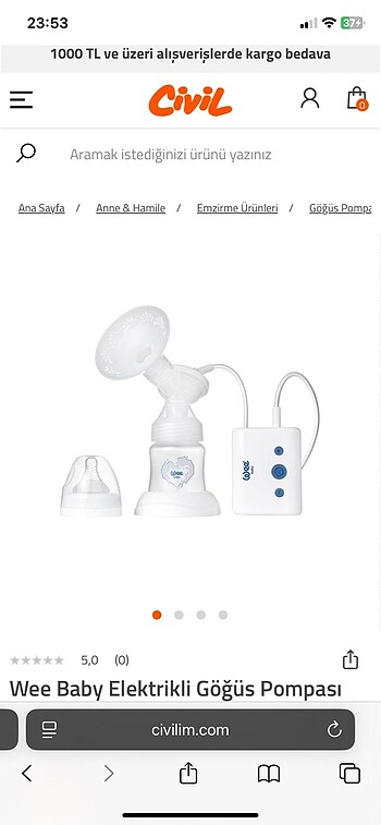 Wee Baby Elektrikli Göğüs Pompası