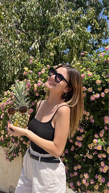 Askılı çıtçıtlı bluz