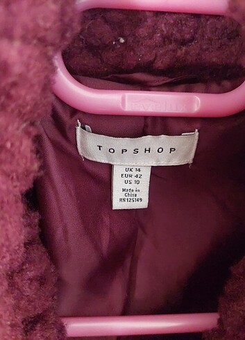 48 Beden kahverengi Renk Topshop pelus mont