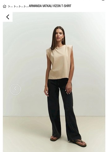 Bej Kadın Kolsuz Basic Tişört - Görsel 8