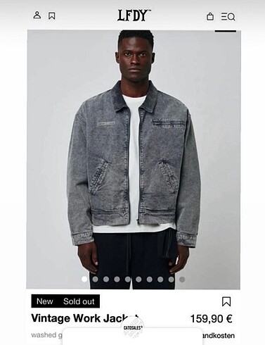 m Beden gri Renk lfdy vintage washed denim work ceket
