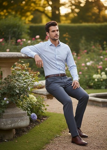 Gri Erkek Ofis Takım Elbise - Görsel 5