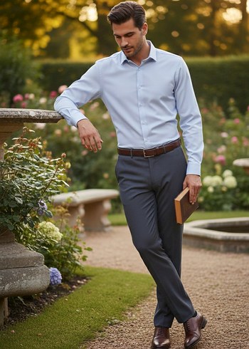 Gri Erkek Ofis Takım Elbise - Görsel 4