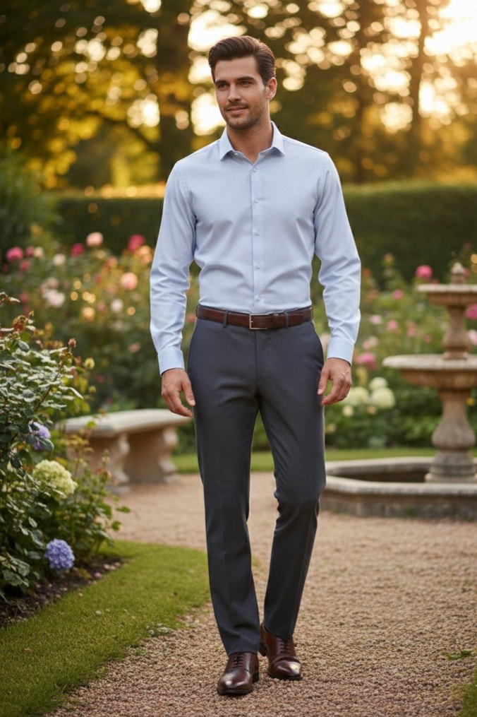 Gri Erkek Ofis Takım Elbise - Görsel 3