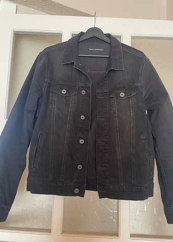 m Beden siyah Renk Düğmeli Siyah unisex Kot Ceket