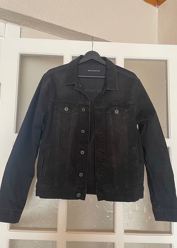 Düğmeli Siyah unisex Kot Ceket