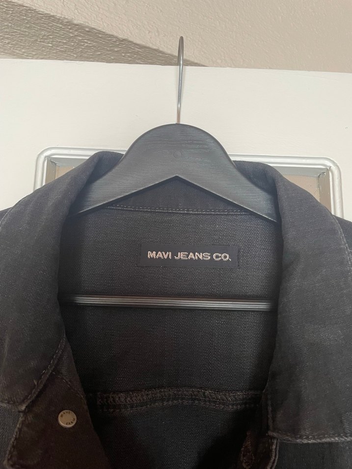 Düğmeli Siyah unisex Kot Ceket - Görsel 2