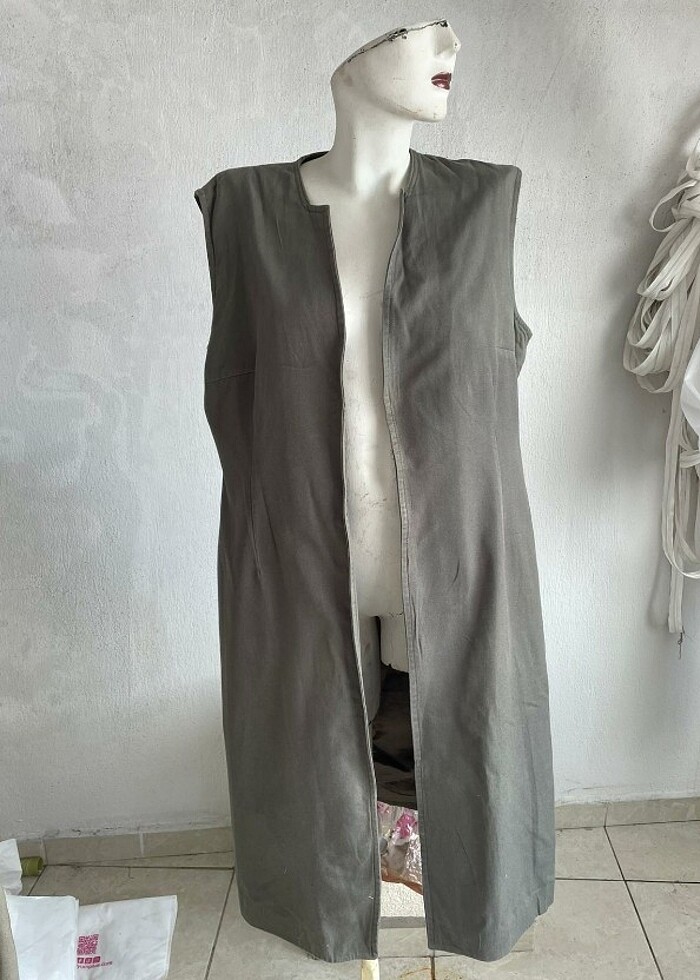 Kumaş ozun  yelek - Görsel 3