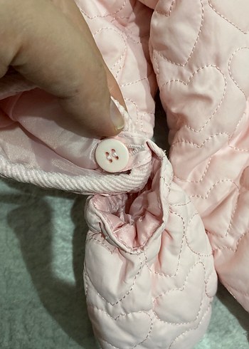 Kürklü Kapüşonlu Pembe Bebek Tulumu - Görsel 7