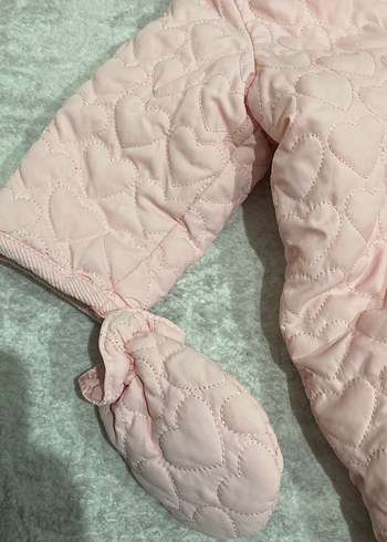 Kürklü Kapüşonlu Pembe Bebek Tulumu - Görsel 8