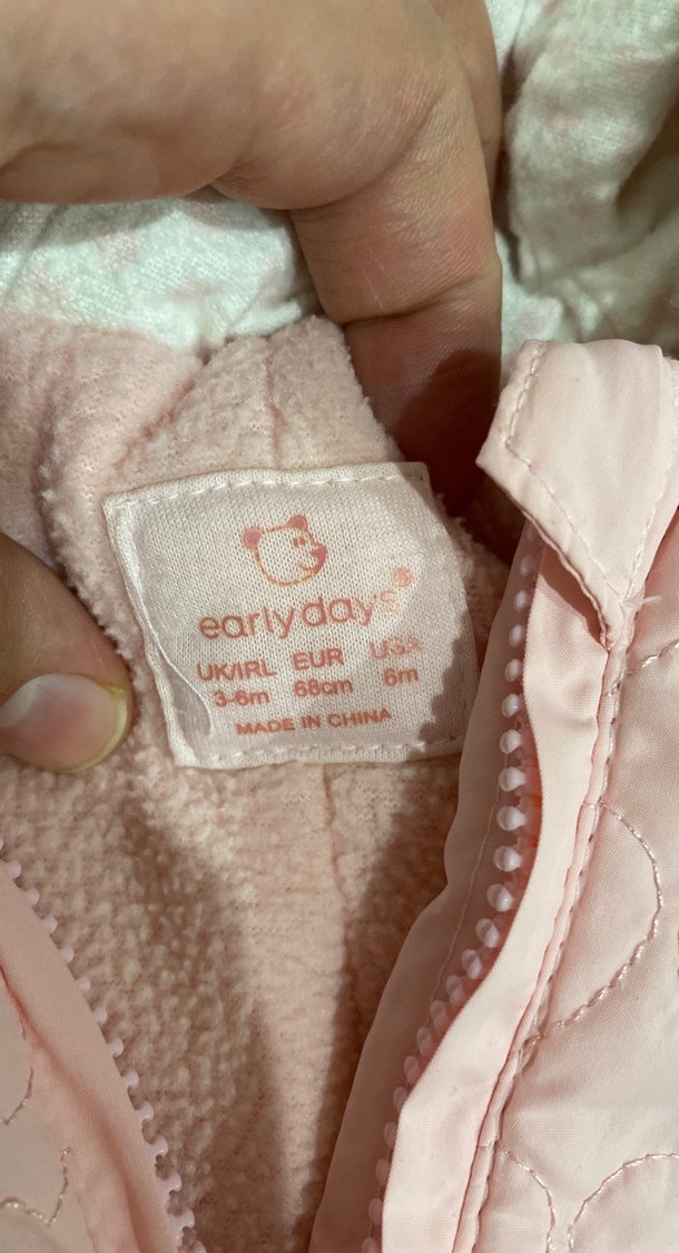 Kürklü Kapüşonlu Pembe Bebek Tulumu - Görsel 4