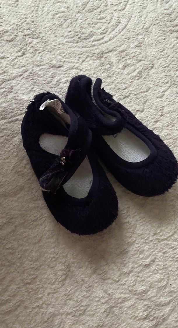 Kız Çocuk Mor Polar Babet Ayakkabı - Görsel 5