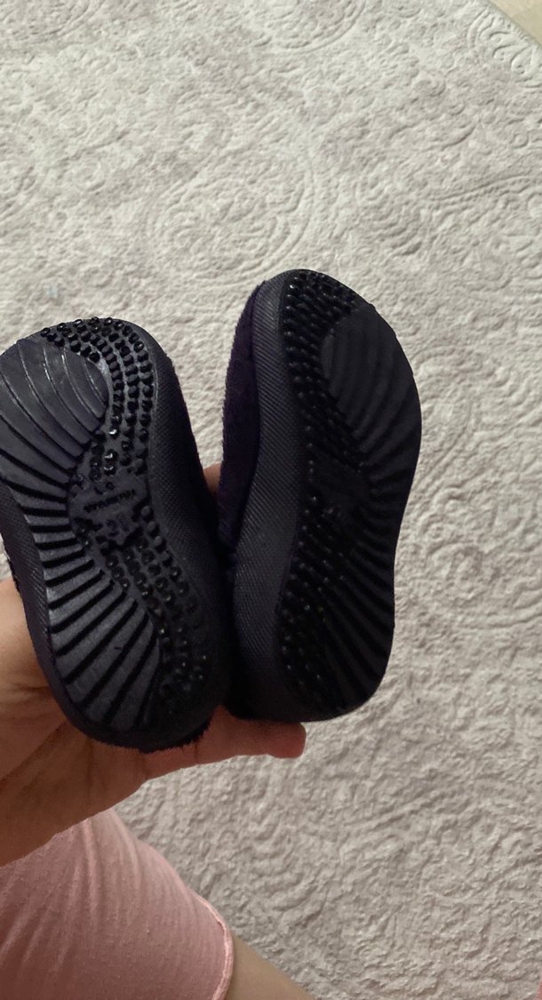 Kız Çocuk Mor Polar Babet Ayakkabı - Görsel 4