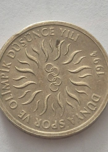 1994 Vintage 10 Bin Lira Madeni Para - Görsel 2