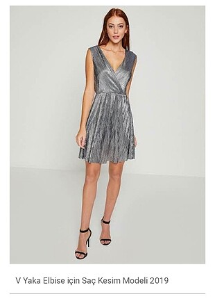 YILBAŞI koton party wear gumuş mini elbise