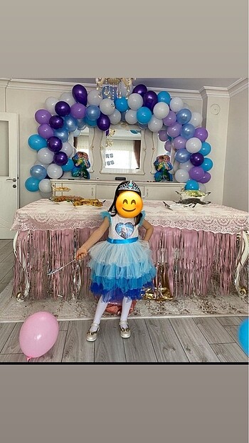 5 Yaş Beden Elsa elbise 4-5 yaş