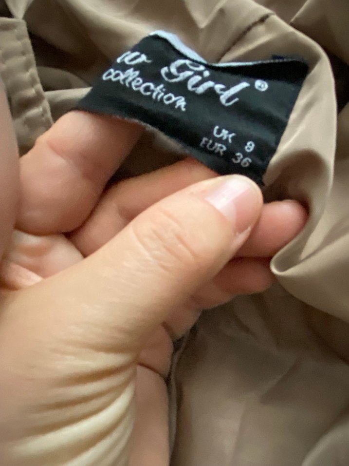 Kadın Bej Kürklü Kışlık Mont - Görsel 2