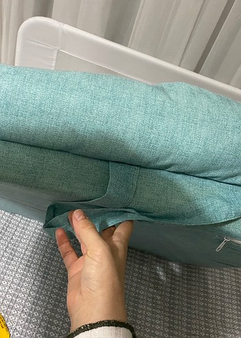 Turkuaz Deniz Desenli Bebek Yatağı masajlı reflü yatağı - Görsel 5