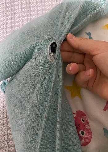 Turkuaz Deniz Desenli Bebek Yatağı masajlı reflü yatağı - Görsel 4