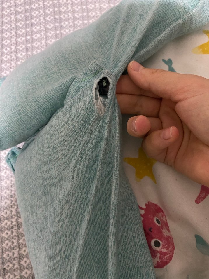 Turkuaz Deniz Desenli Bebek Yatağı masajlı reflü yatağı - Görsel 4