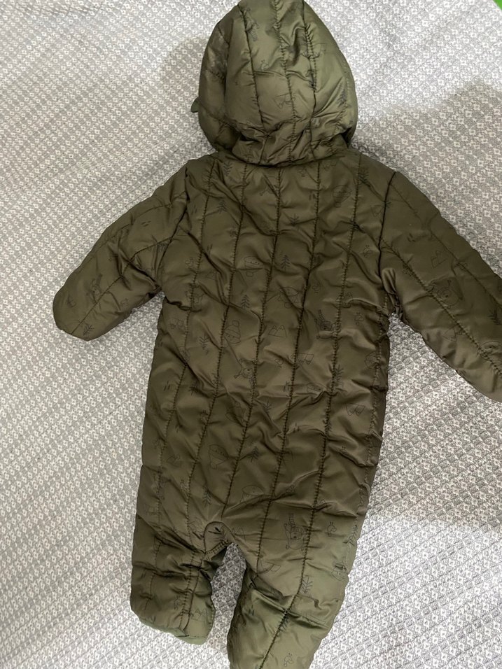 Haki Fermuarlı Bebek Tulumu e bebek - Görsel 3