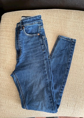 Stradivarius Stradivarius Süper yüksek bel skinny dar pantolon lacivert