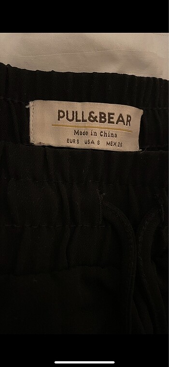 s Beden siyah Renk Pull&Bear Yırtmaçlı Kumaş Pantolon