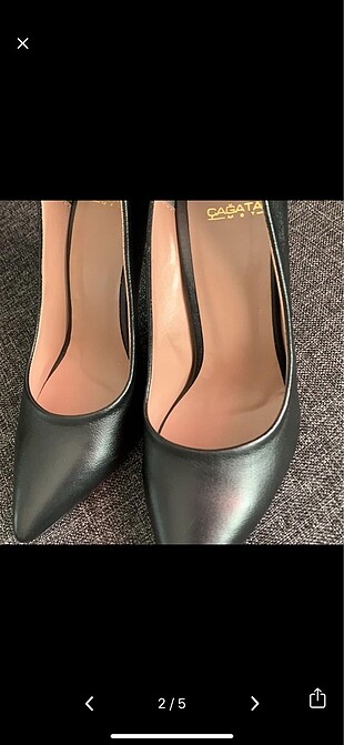 Diğer Siyah deri stiletto
