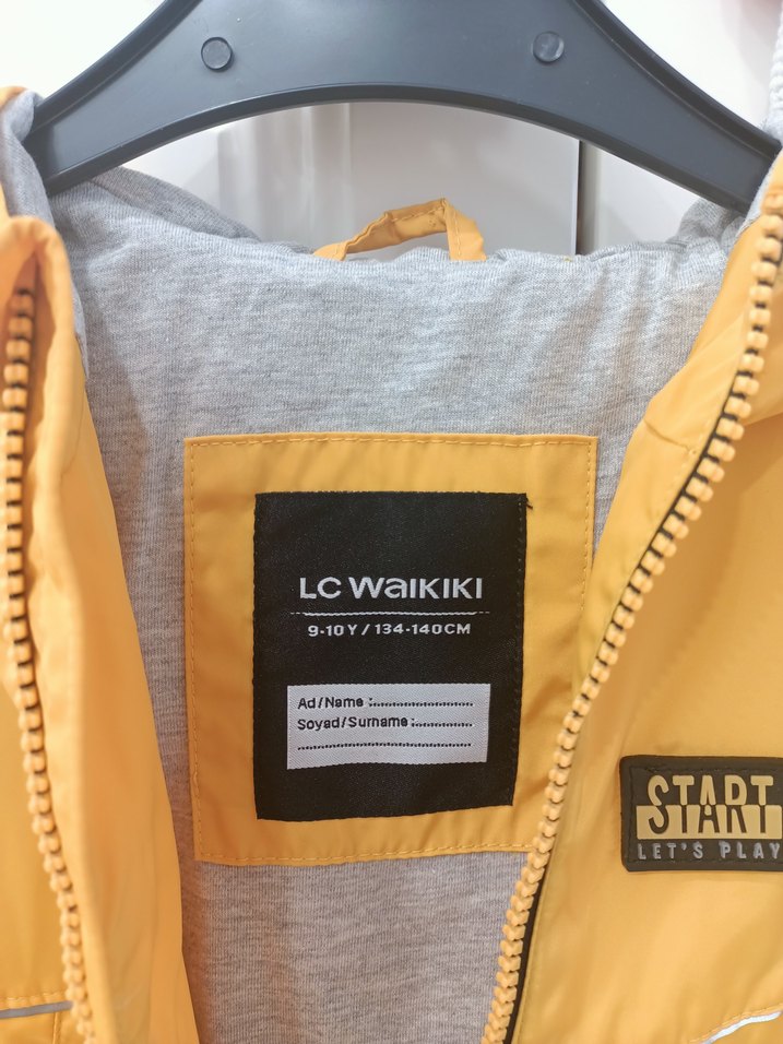 Sarı Fermuarlı Erkek Çocuk Yağmurluk - Görsel 2