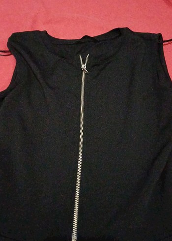 Siyah Fermuarlı Hamile Tunik - Görsel 2