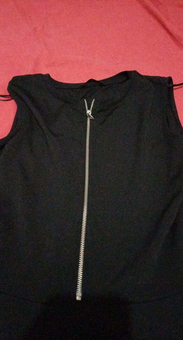 Siyah Fermuarlı Hamile Tunik - Görsel 2