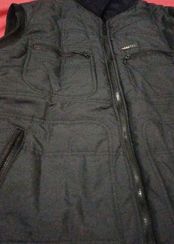 Siyah Fermuarlı Erkek Kolsuz Mont - Görsel 2