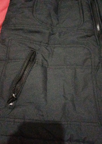 Siyah Fermuarlı Erkek Kolsuz Mont - Görsel 3