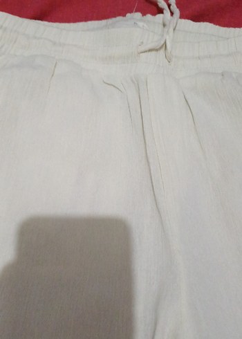 Beyaz Erkek Pamuklu Salaş Pantolon - Görsel 3