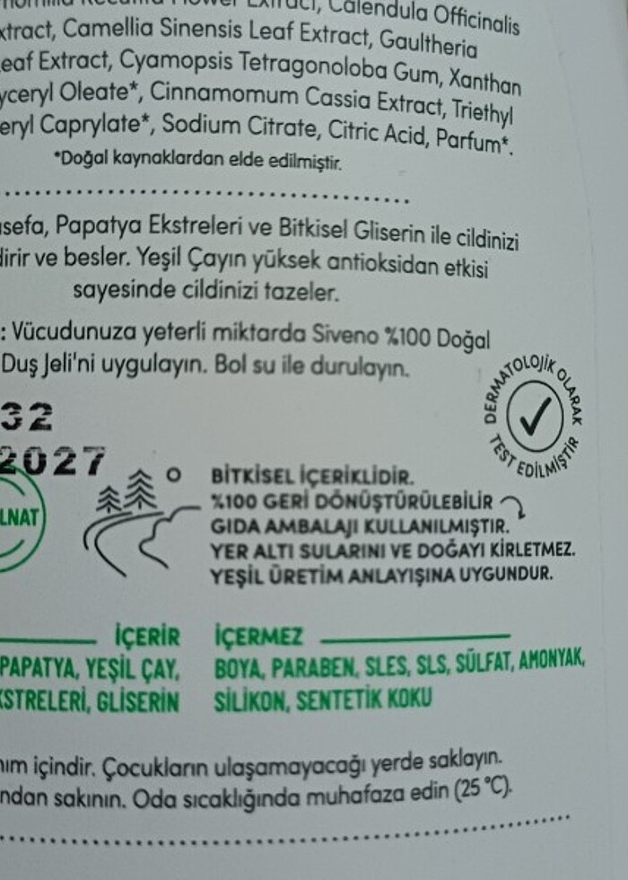 Siveno 0 doğal duş jeli - Görsel 2