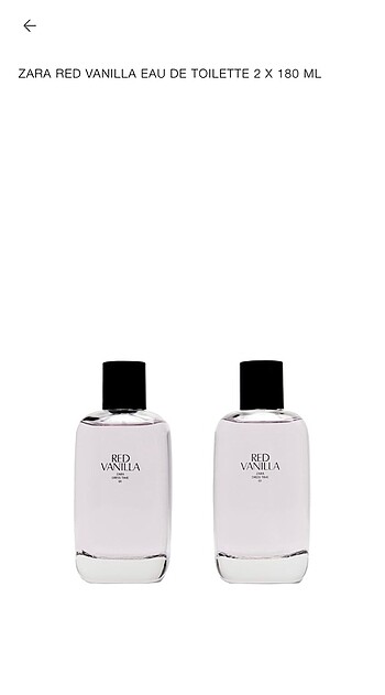 Zara RED vanilla 180 ml